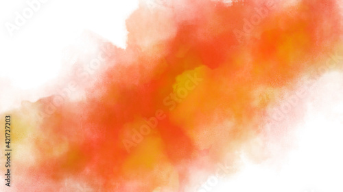 赤色の水彩の筆の跡、背景素材、テクスチャ