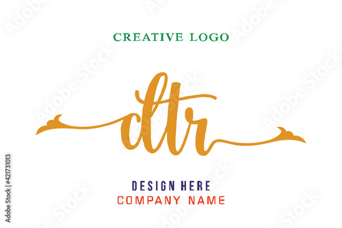 DTR  lettering logo is simple, easy to understand and authoritative photo