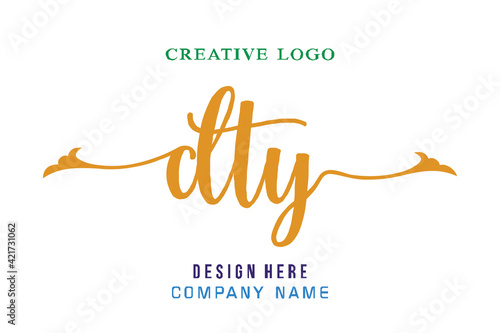 DTY  lettering logo is simple, easy to understand and authoritative photo