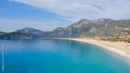 A fascinating view that has the unique nature of Oludeniz which is a county of Fethiye in Turkey. Because of its warm climate and fresh air, it has been an important destination to visit for tourists.