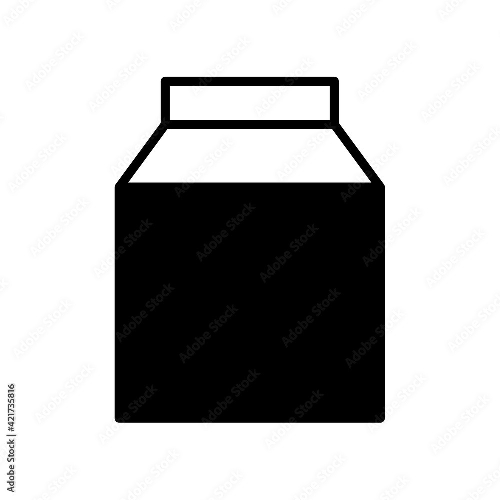 Milk box icon. Editable stroke. Design template vector Milk box icon. Editable stroke. Design template vector
