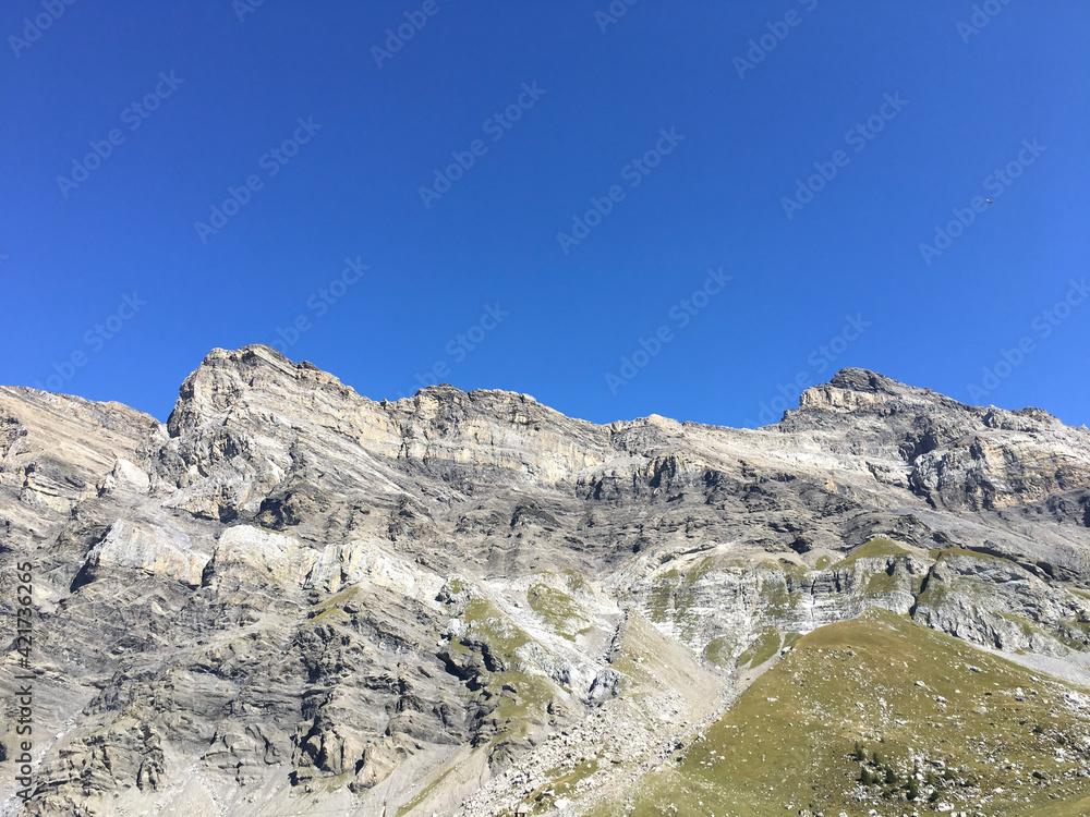 mountains in the snow