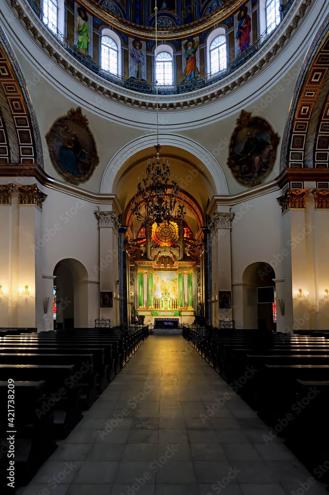 Interior of Co-Cathedral of St. Alexander, Kyiv Ukraine