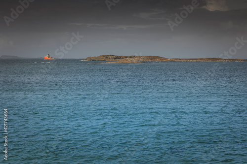 Supply boat on its way out to the North Sea stavanger tananger photo