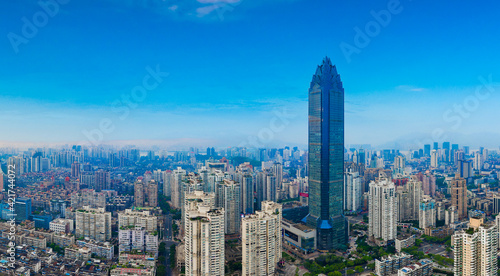 Urban scenery of Wenzhou City  Zhejiang Province  China