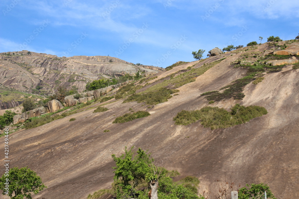 Sibebe second largest monolite rock in Eswatini, Swaziland, granite mountain Sibebe second largest monolite rock in Eswatini, Swaziland, granite mountain