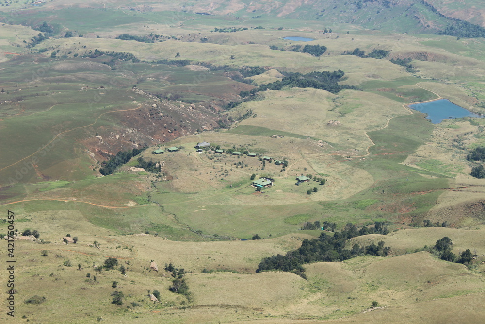 Hiking in Drakensberg in Kwazulu Natal in South Africa Hiking in Drakensberg in Kwazulu Natal in South Africa