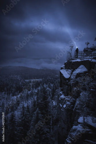 night in the mountains