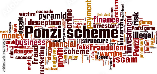 Ponzi scheme word cloud
