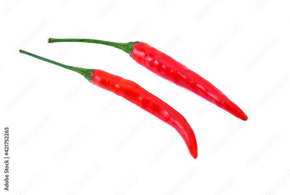 Red chili pepper isolated on a white background Red chili pepper isolated on a white background