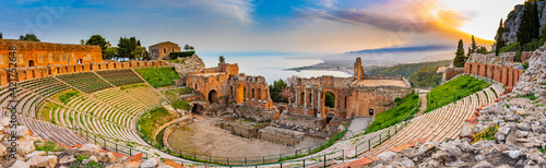 Panoramic view of Taormina, Sicily