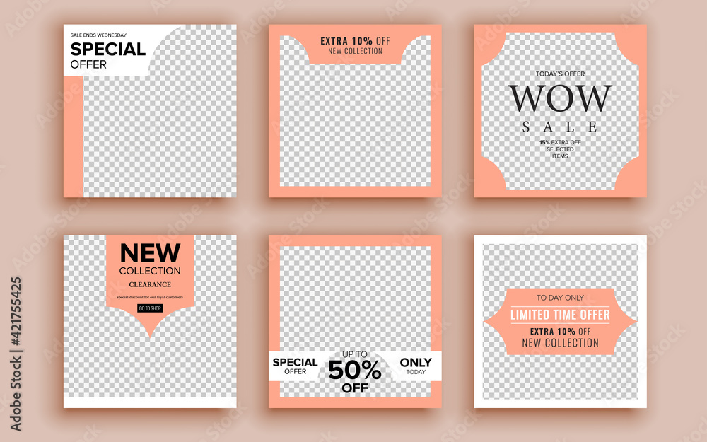 Set of sale banner template design. Vector illustration. Set of sale banner template design. Vector illustration.