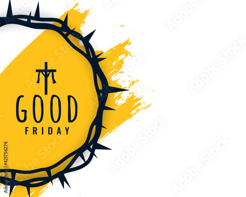 good friday background with crown of thorns