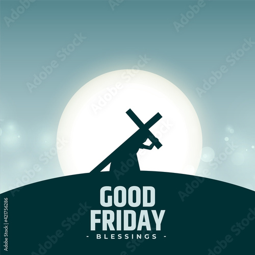 good friday blessings background with jesus carrying cross