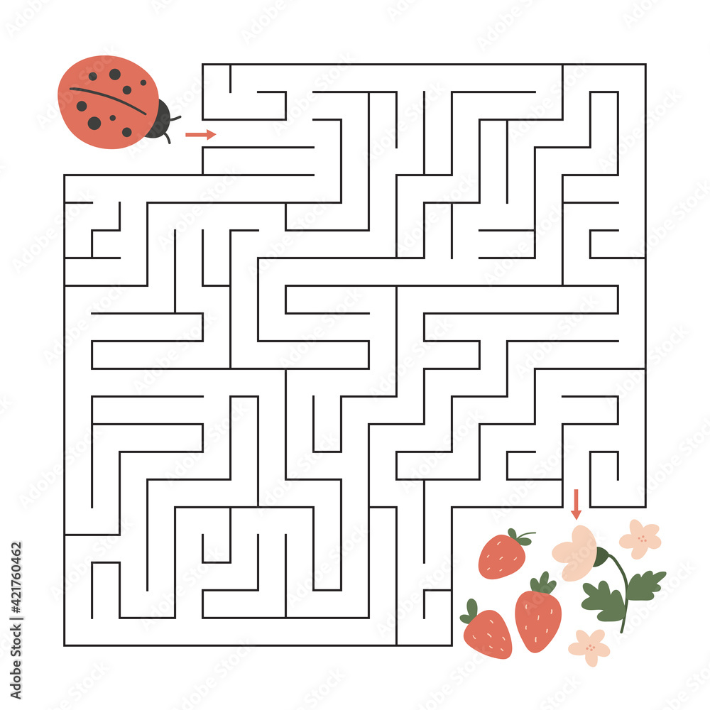 Maze Game, Worksheet Vector & Photo (Free Trial)