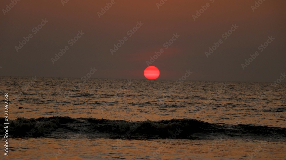 view of sunset near beach