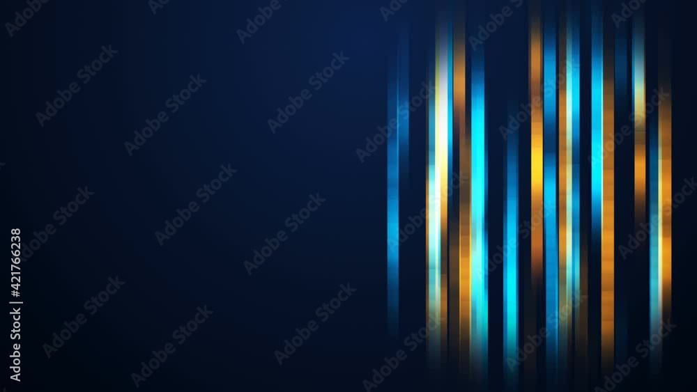 Abstract blue luxury geometric motion background with golden lines. Seamless looping. Video animation Ultra HD 4K 3840x2160