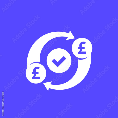 costs optimization or efficiency icon with a pound