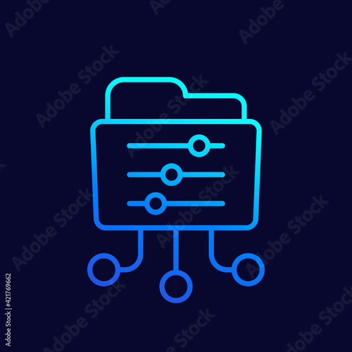 folder settings linear icon for web
