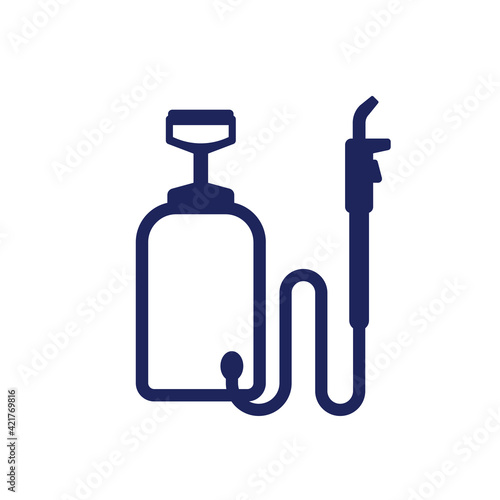 pesticide sprayer, insecticide icon on white
