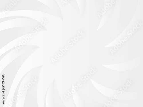 Abstract white vector background with grayscale and radial pattern.