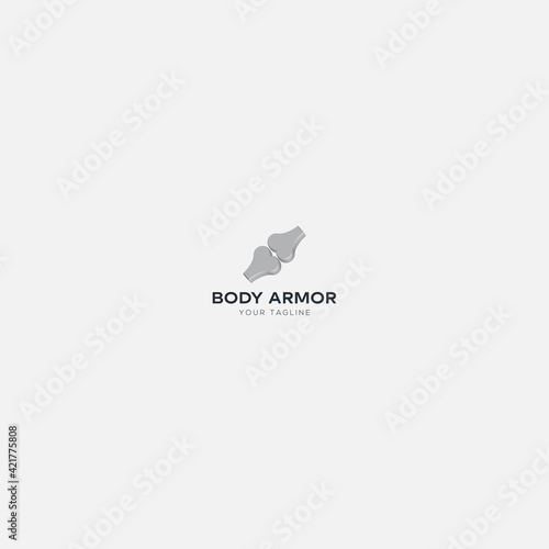 skeleton simple logo, bone and body armour