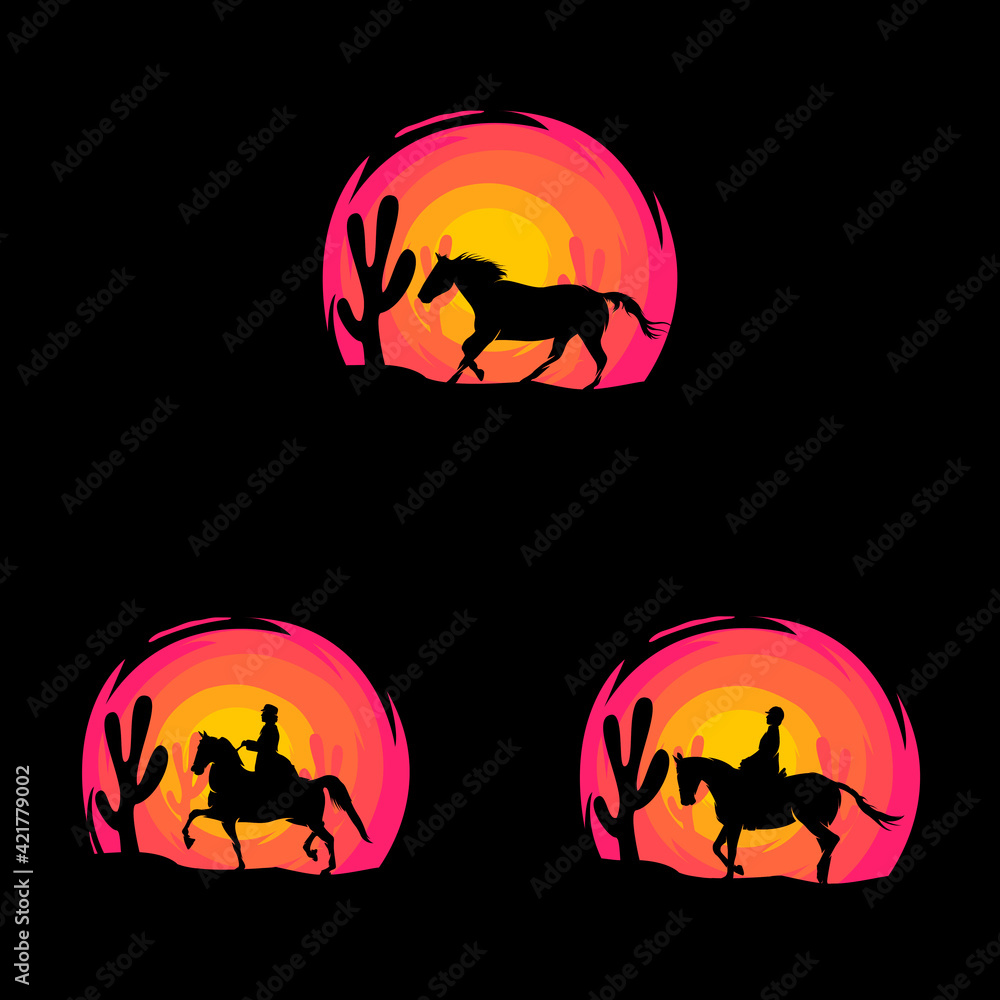 cowboy drawing vector logo illustration cowboy drawing vector logo illustration