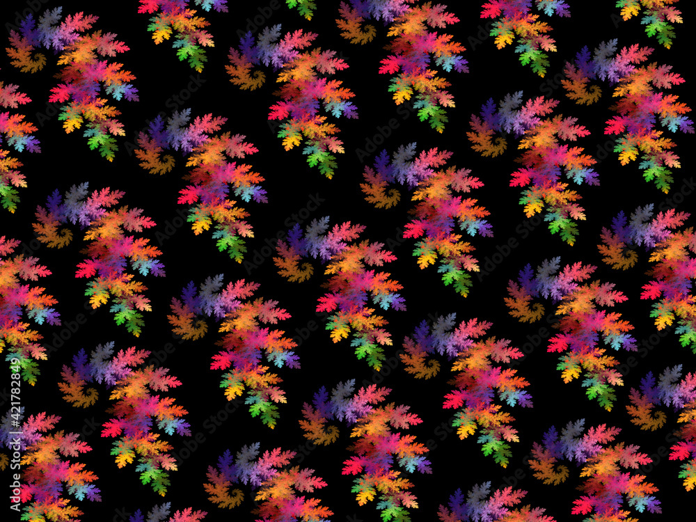 Computer generated fractal pattern with design Computer generated fractal pattern with design