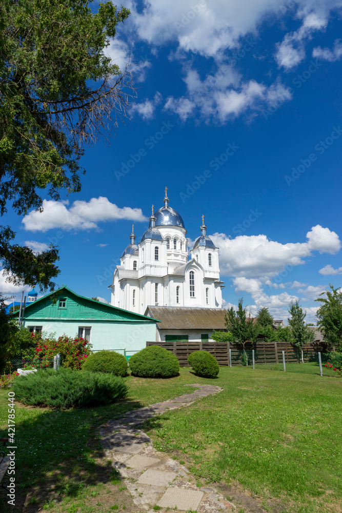 Cathedral of New Martyrs and Confessors of the Russian Church - Orthodox Cathedral in the city of Dyatlovo built in the Russian-Byzantine style, Belarus