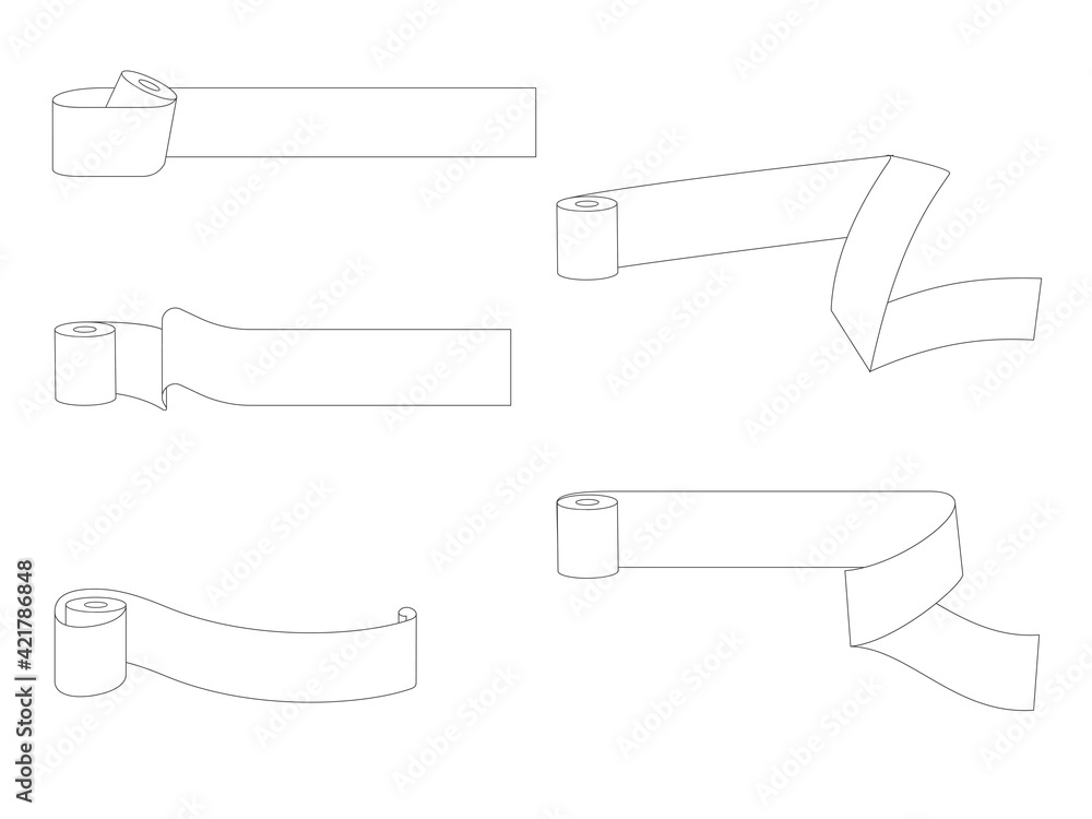 Unwound roll of toilet paper with place for text. Vector illustration Unwound roll of toilet paper with place for text. Vector illustration