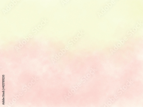 優しい春のイメージの壁紙、ピンク、黄色、水彩画、ふわふわの背景 © scenes works