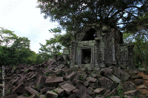 Jungle ruins of Beng Mealea temple, Cambodia