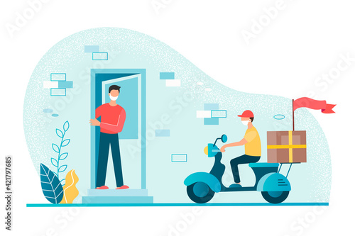 Contactless delivery concept.