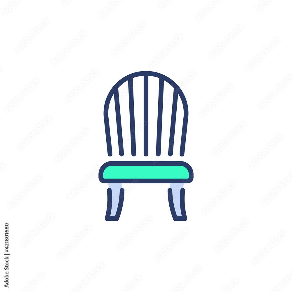 Fototapeta premium Windsor Chair icon in vector. Logotype