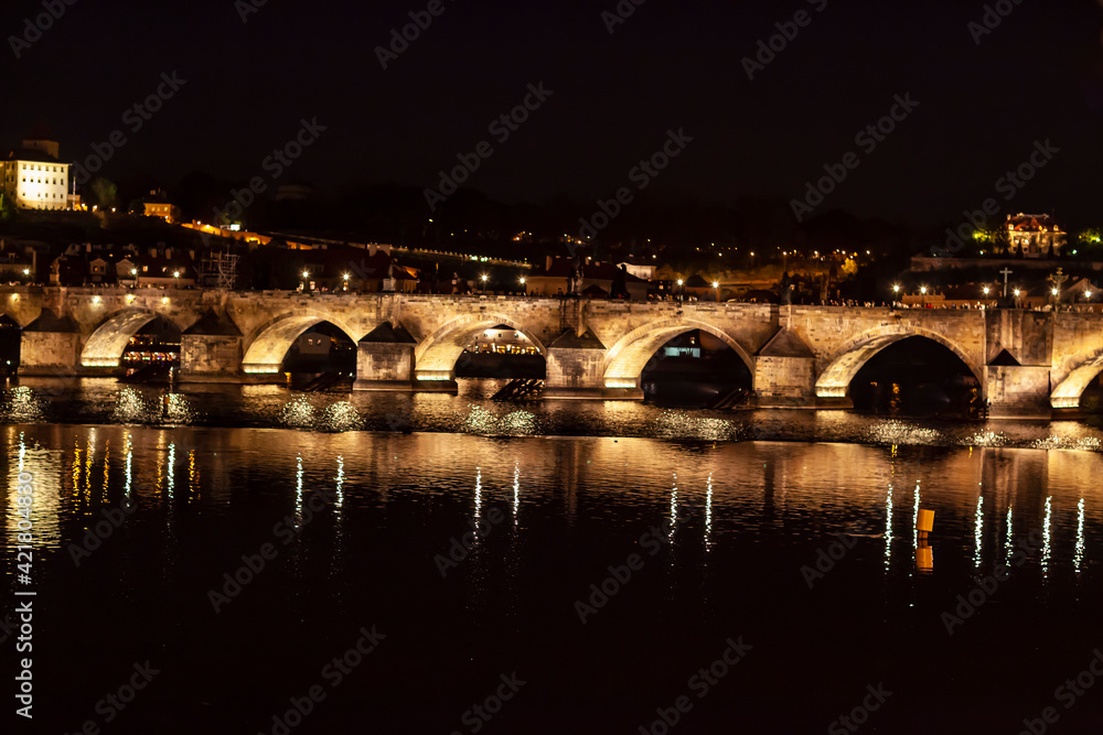 Сharles bridge at night