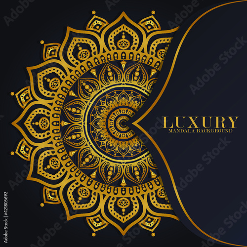 Luxury mandala round ornament pattern background 