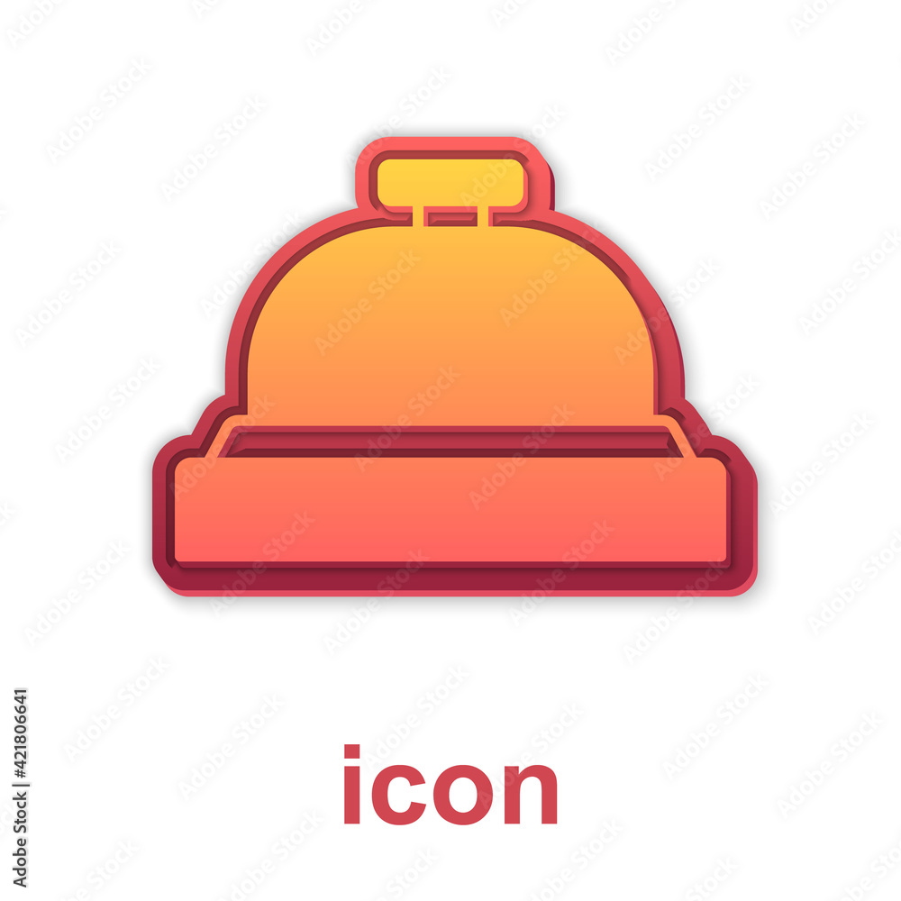 Gold Hotel service bell icon isolated on white background. Reception bell. Vector Gold Hotel service bell icon isolated on white background. Reception bell. Vector