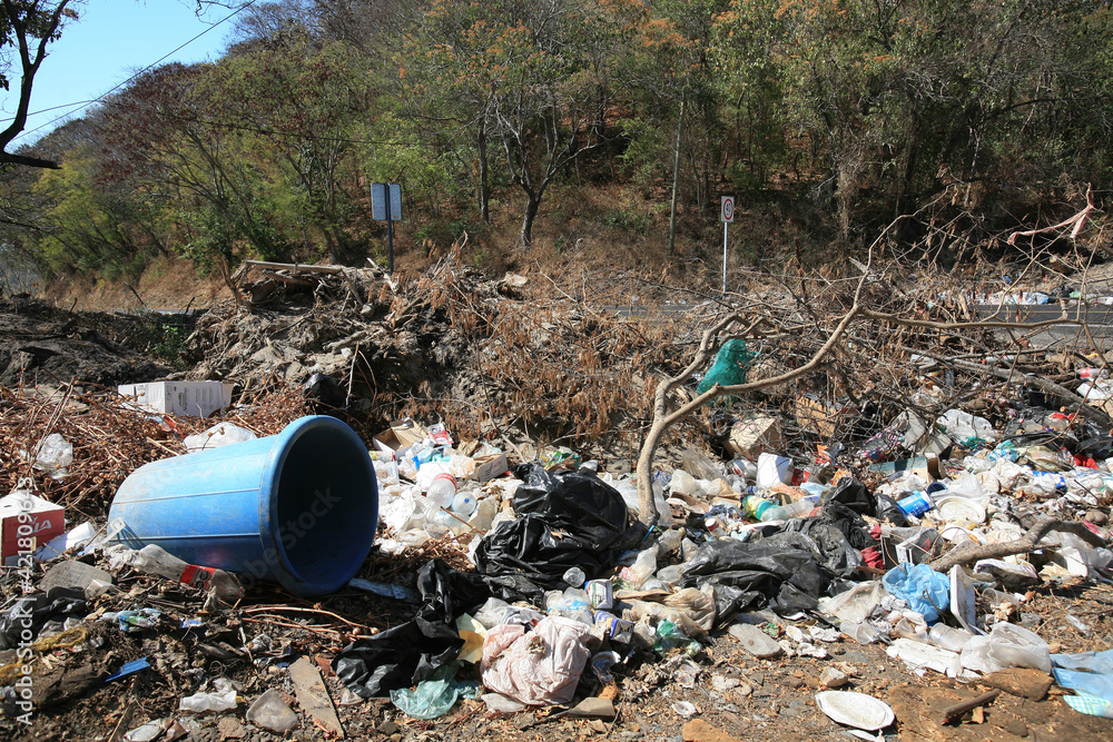Garbage dump alongside Road 200 to Acapulco, near Puerto Vicente