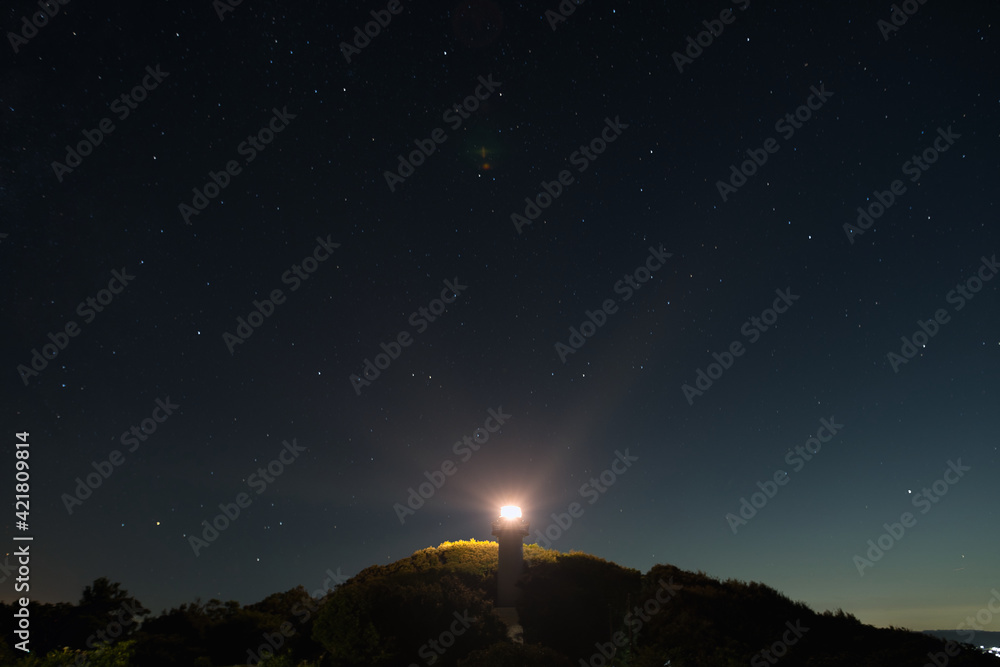 Fototapeta premium 千葉県、夜の灯台