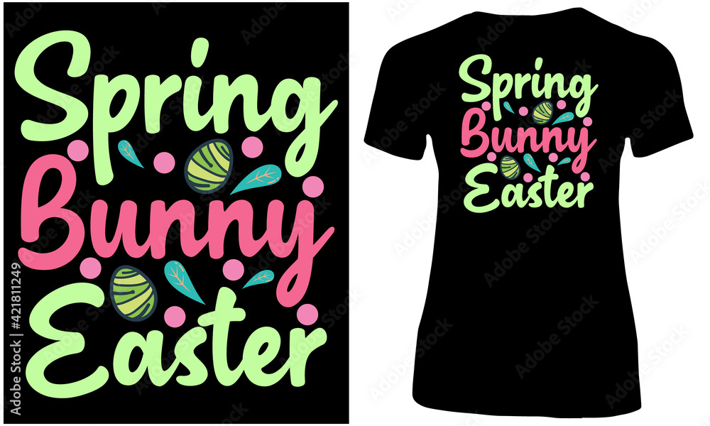Spring bunny Easter lovely t shirt design for bunny girls.