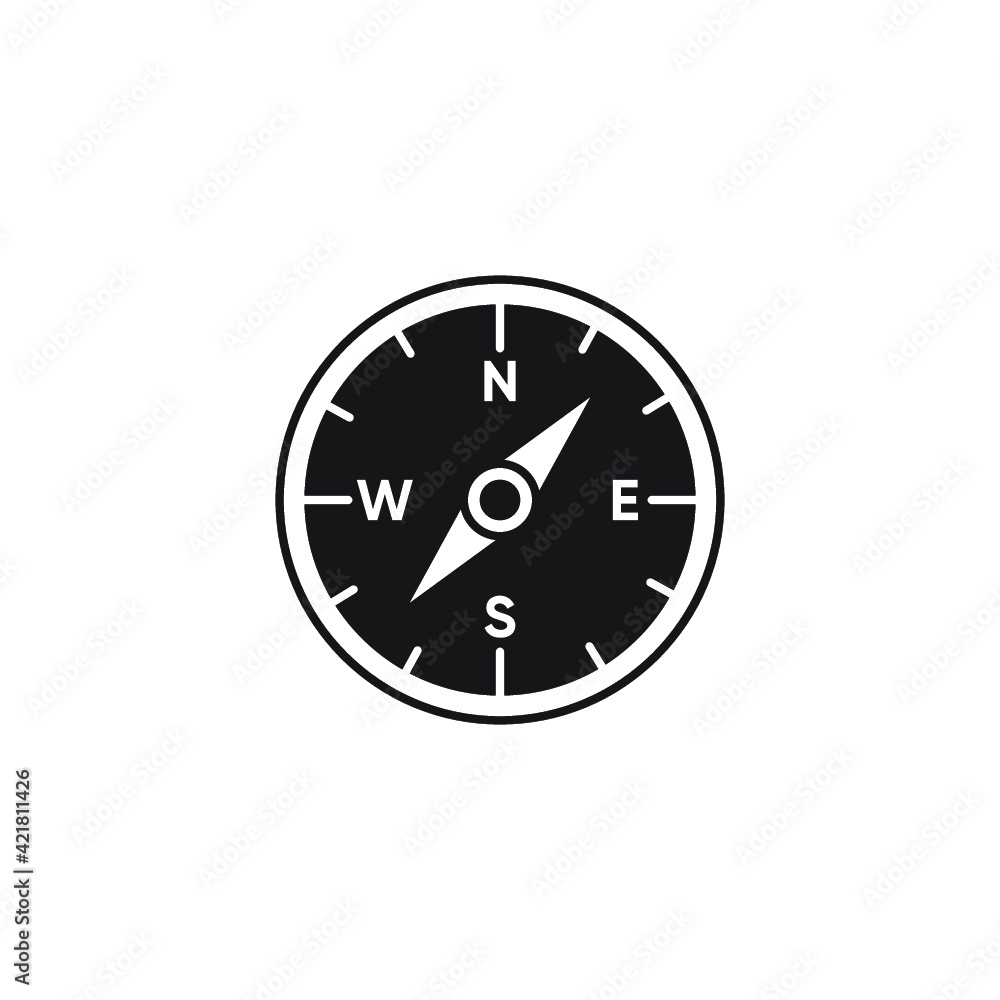 Compass arrow direction logo image Compass arrow direction logo image