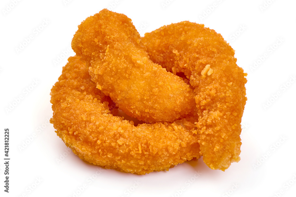 Breaded shrimps, isolated on white background. High resolution image Breaded shrimps, isolated on white background. High resolution image