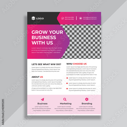 Corporate Business flyer template design
