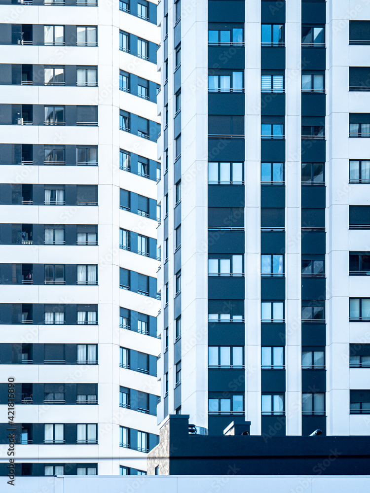 black and white facade with geometric shapes black and white facade with geometric shapes