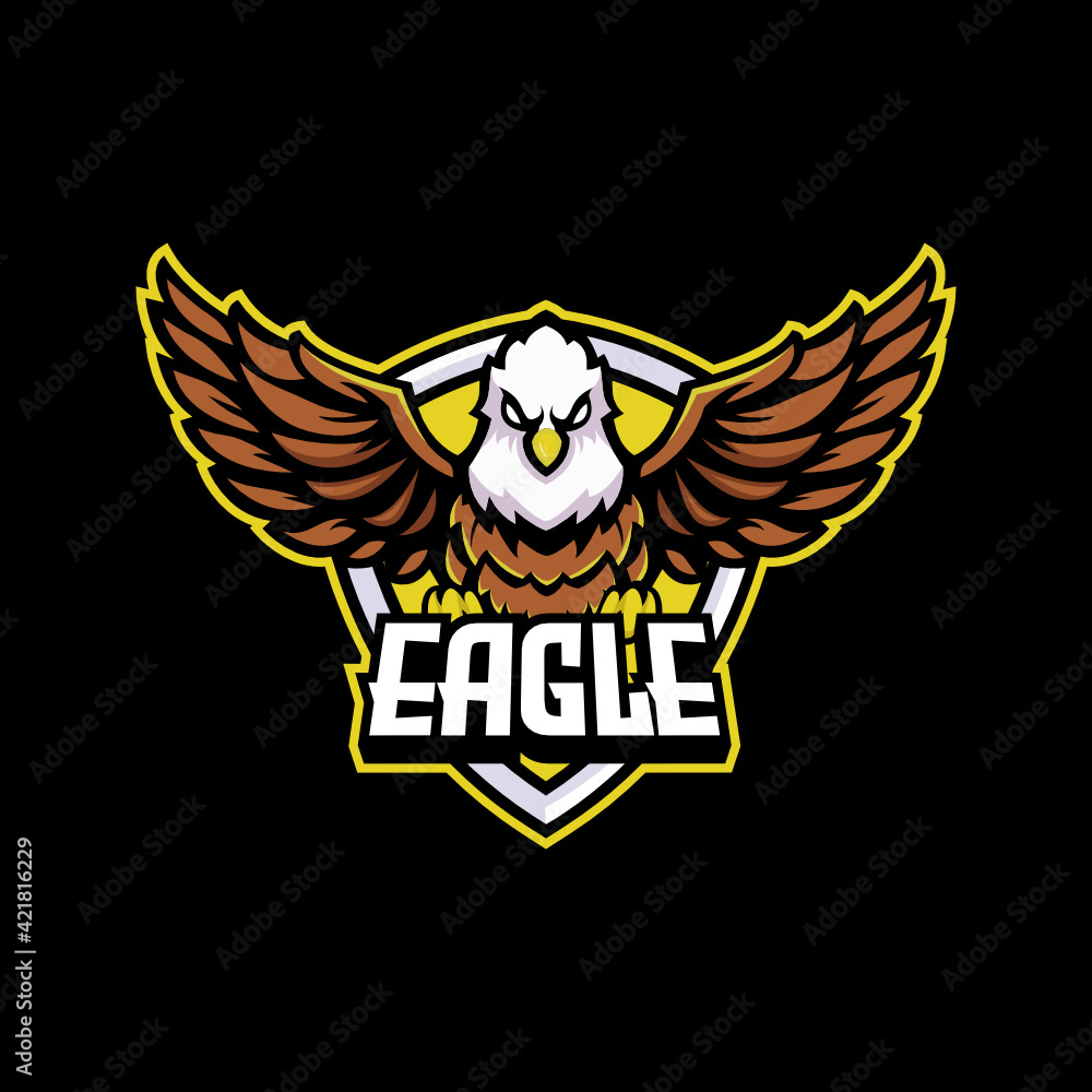 Obraz premium Eagle e-sport mascot logo design badge