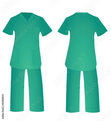 Medical uniform set. vector illustration