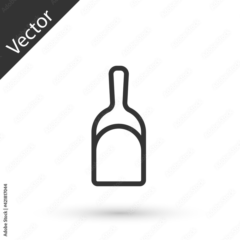 Grey line Dustpan icon isolated on white background. Cleaning scoop services. Vector Grey line Dustpan icon isolated on white background. Cleaning scoop services. Vector