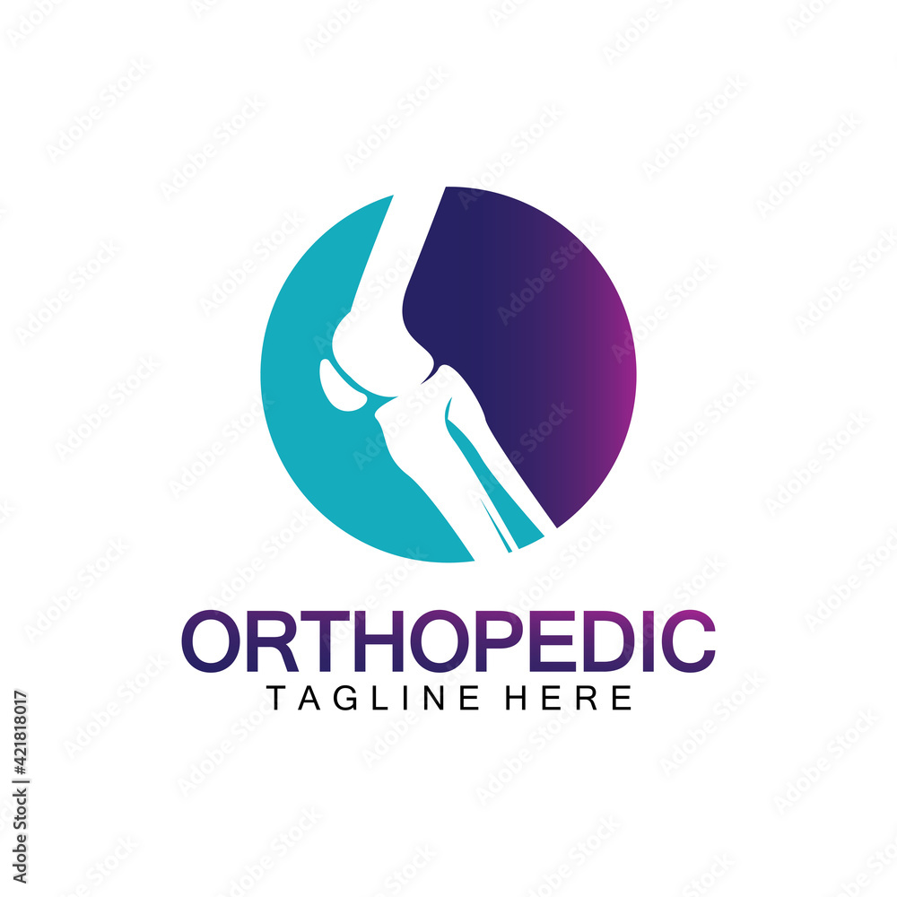 Orthopedic Health Bone Logo vector illustration Design template,Knee Bone Logo designs concept, Health Bone logo symbol icon Orthopedic Health Bone Logo vector illustration Design template,Knee Bone Logo designs concept, Health Bone logo symbol icon