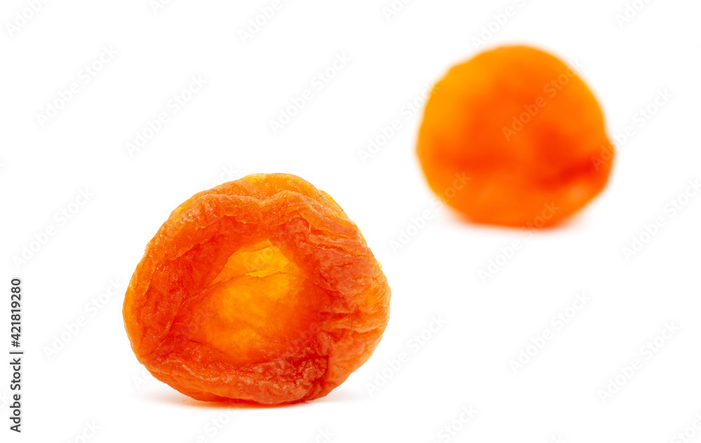 Dried apricots isolated on a white background. Dried apricots isolated on a white background.