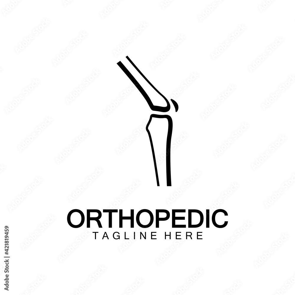 Orthopedic Health Bone Logo vector illustration Design template,Knee Bone Logo designs concept, Health Bone logo symbol icon Orthopedic Health Bone Logo vector illustration Design template,Knee Bone Logo designs concept, Health Bone logo symbol icon